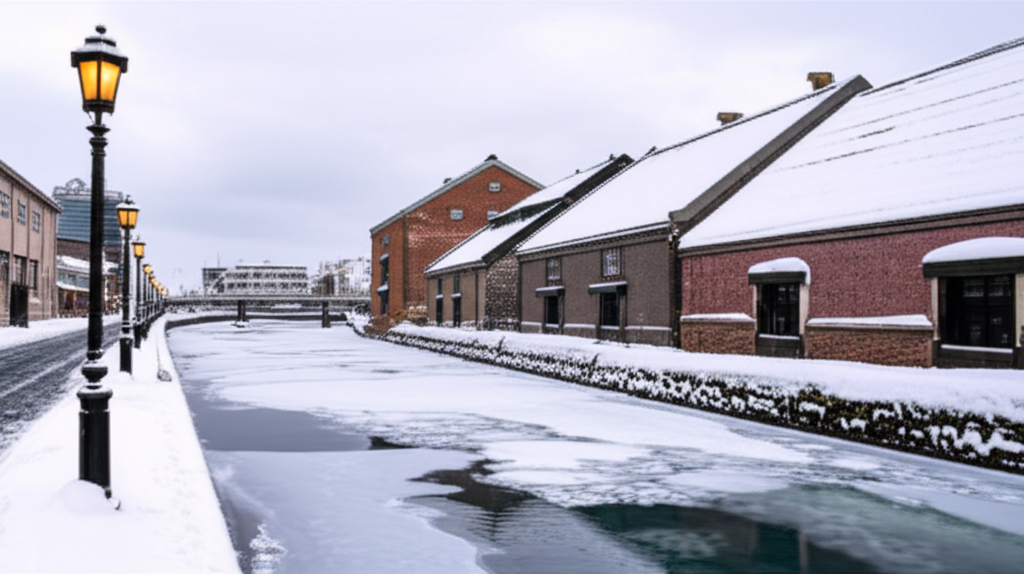 Otaru canal at dusk