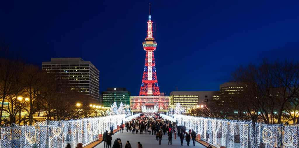 Sapporo city in winter